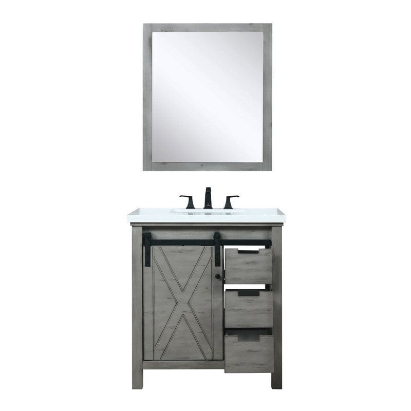 Marsyas Transitional Ash Grey 30" Single Vanity Set | LM342230SHCSM28F