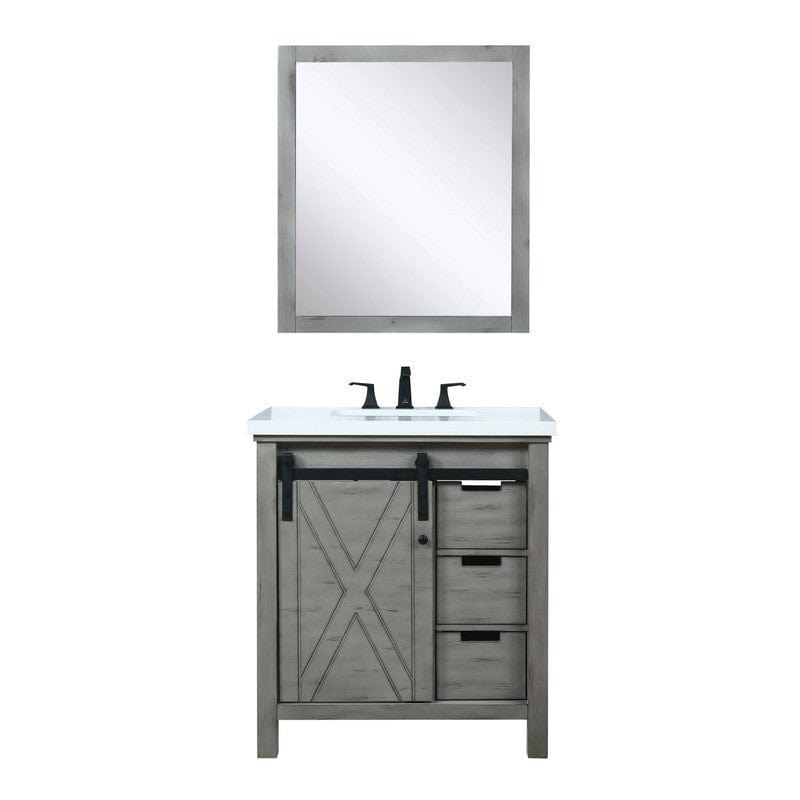 Marsyas Transitional Ash Grey 30" Single Vanity Set | LM342230SHCSM28F