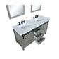 Marsyas Transitional Ash Grey 60" Double Vanity Set | LM342260DHCSM24F