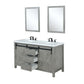 Marsyas Transitional Ash Grey 60" Double Vanity Set | LM342260DHCSM24F