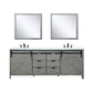 Marsyas Transitional Ash Grey 84" Double Vanity Set | LM342284DHCSM34F