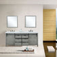 Marsyas Transitional Ash Grey 84" Double Vanity Set | LM342284DHCSM34F