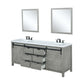 Marsyas Transitional Ash Grey 84" Double Vanity Set | LM342284DHCSM34F