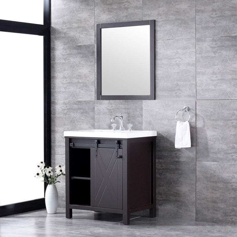 Marsyas Transitional Brown 30" Single Vanity Set | LM342230SCCSM28F