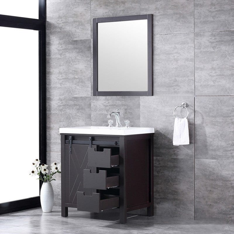 Marsyas Transitional Brown 30" Single Vanity Set | LM342230SCCSM28F