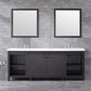 Marsyas Transitional Brown 84" Double Vanity Set | LM342284DCCSM34F