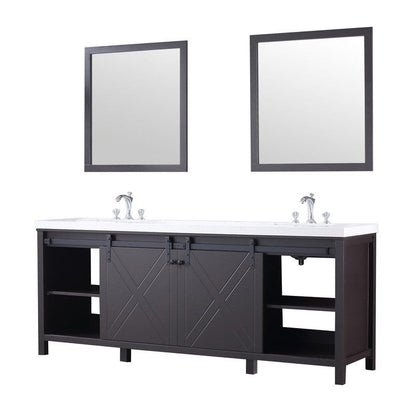 Marsyas Transitional Brown 84" Double Vanity Set | LM342284DCCSM34F