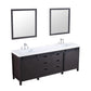 Marsyas Transitional Brown 84" Double Vanity Set | LM342284DCCSM34F