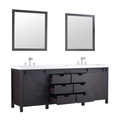 Marsyas Transitional Brown 84" Double Vanity Set | LM342284DCCSM34F