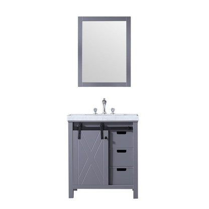 Marsyas Transitional Dark Grey 30" Single Vanity Set | LM342230SBBSM28F