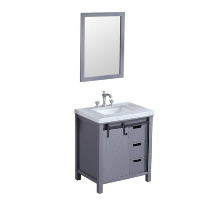 Marsyas Transitional Dark Grey 30" Single Vanity Set | LM342230SBBSM28F