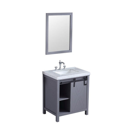 Marsyas Transitional Dark Grey 30" Single Vanity Set | LM342230SBBSM28F