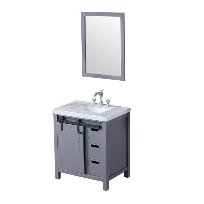 Marsyas Transitional Dark Grey 30" Single Vanity Set | LM342230SBBSM28F