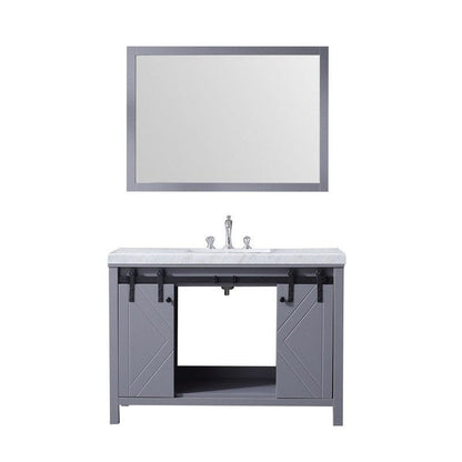 Marsyas Transitional Dark Grey 48" Single Vanity Set | LM342248SBBSM44F