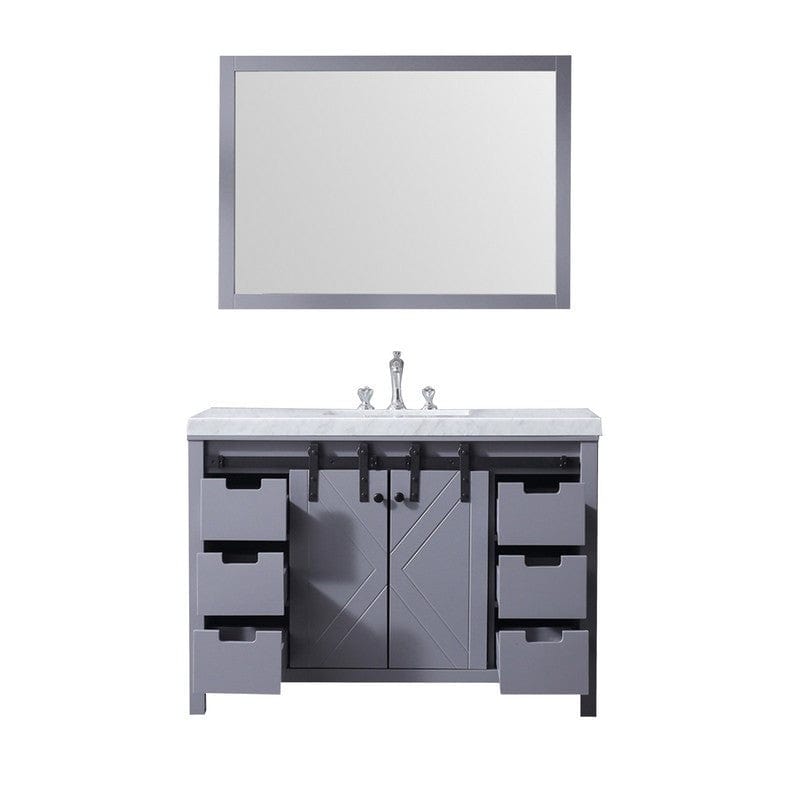 Marsyas Transitional Dark Grey 48" Single Vanity Set | LM342248SBBSM44F