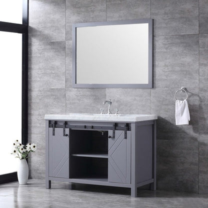 Marsyas Transitional Dark Grey 48" Single Vanity Set | LM342248SBBSM44F