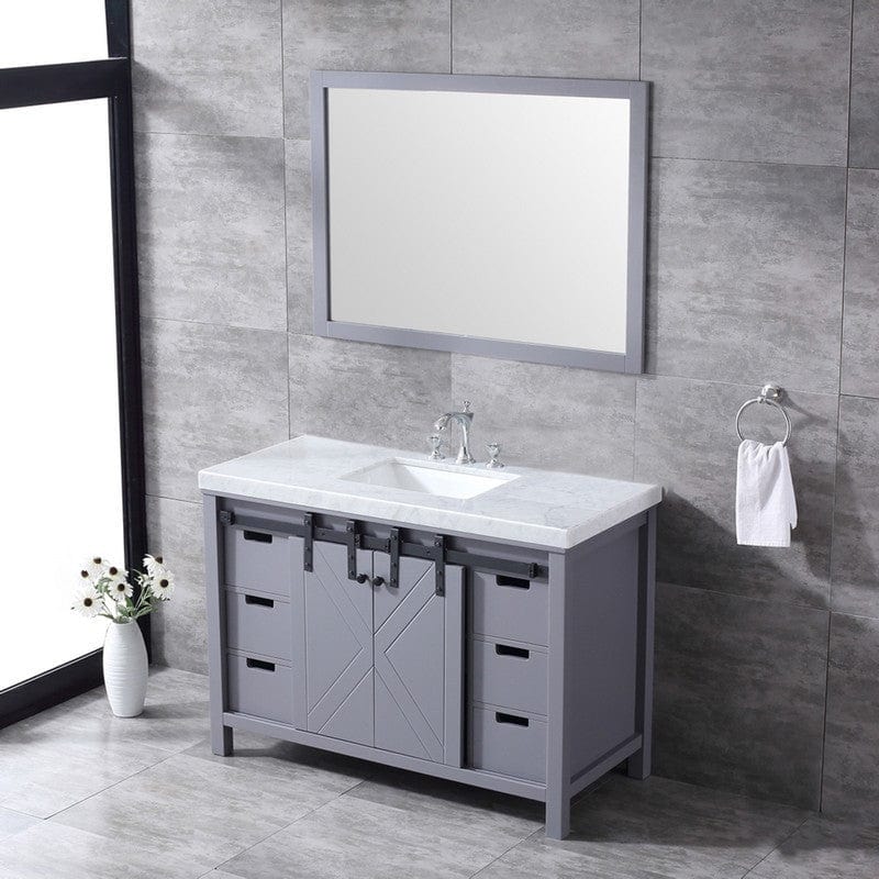 Marsyas Transitional Dark Grey 48" Single Vanity Set | LM342248SBBSM44F