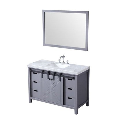 Marsyas Transitional Dark Grey 48" Single Vanity Set | LM342248SBBSM44F