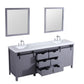 Marsyas Transitional Dark Grey 80" Double Vanity Set | LM342280DBBSM30F