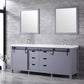 Marsyas Transitional Dark Grey 80" Double Vanity Set | LM342280DBBSM30F