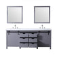 Marsyas Transitional Dark Grey 80" Double Vanity Set | LM342280DBBSM30F