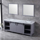 Marsyas Transitional Dark Grey 84" Double Vanity Set | LM342284DBBSM34F