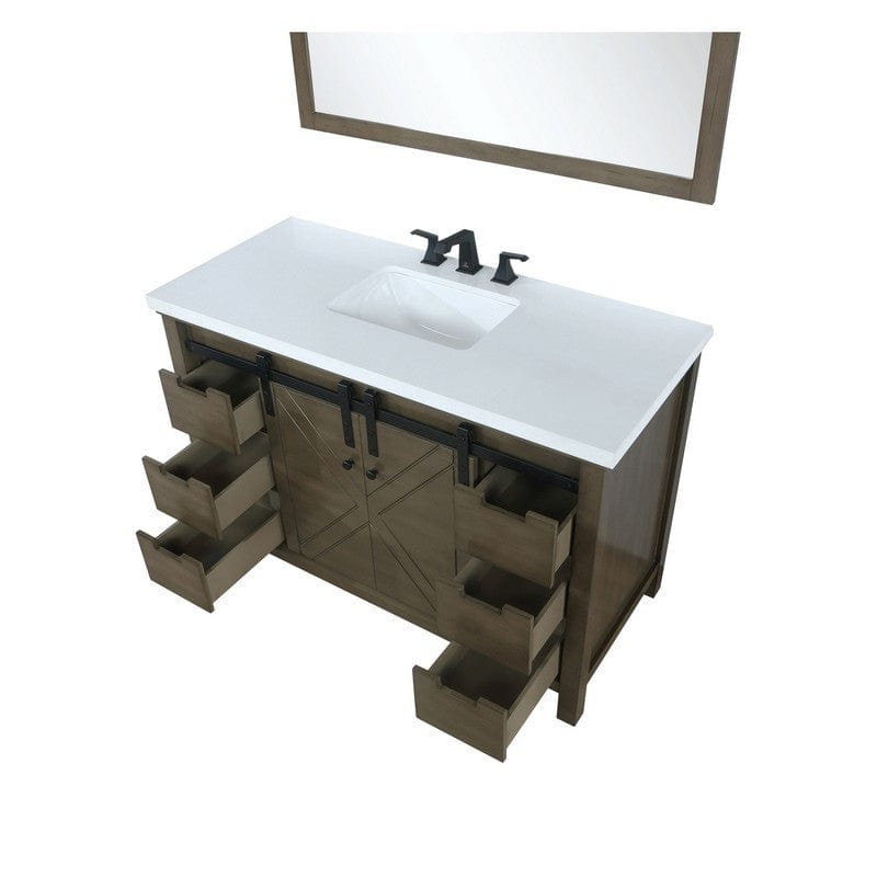 Marsyas Transitional Rustic Brown 48" Single Vanity Set | LM342248SKCSM44F