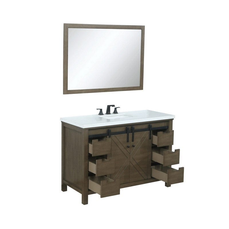 Marsyas Transitional Rustic Brown 48" Single Vanity Set | LM342248SKCSM44F