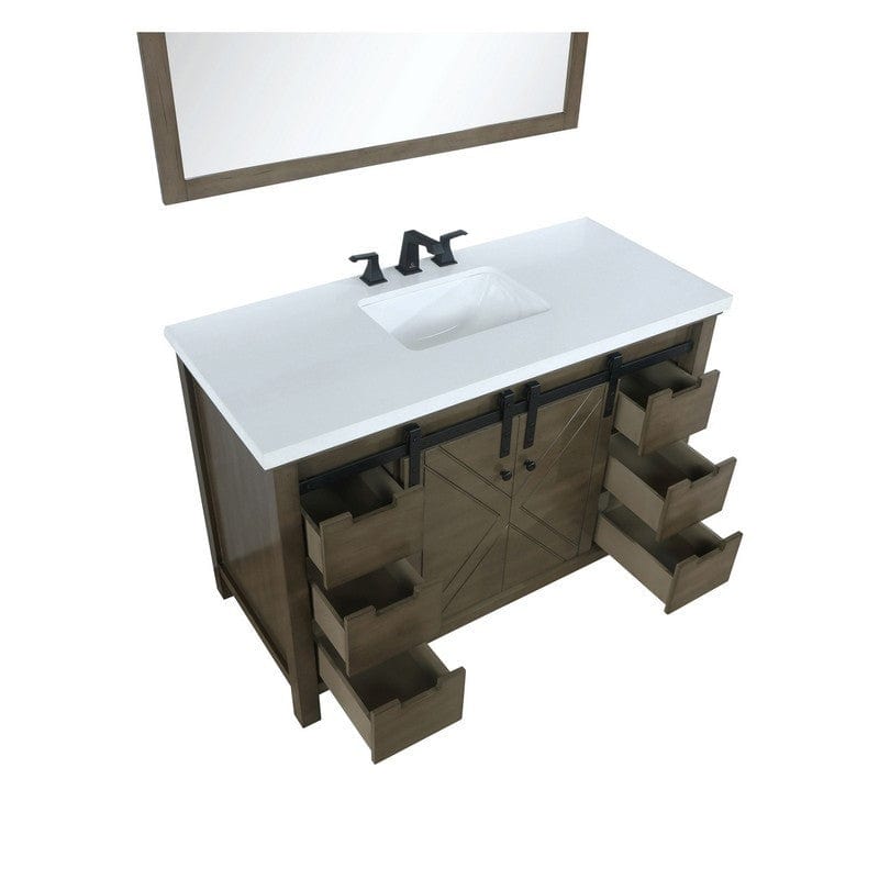 Marsyas Transitional Rustic Brown 48" Single Vanity Set | LM342248SKCSM44F