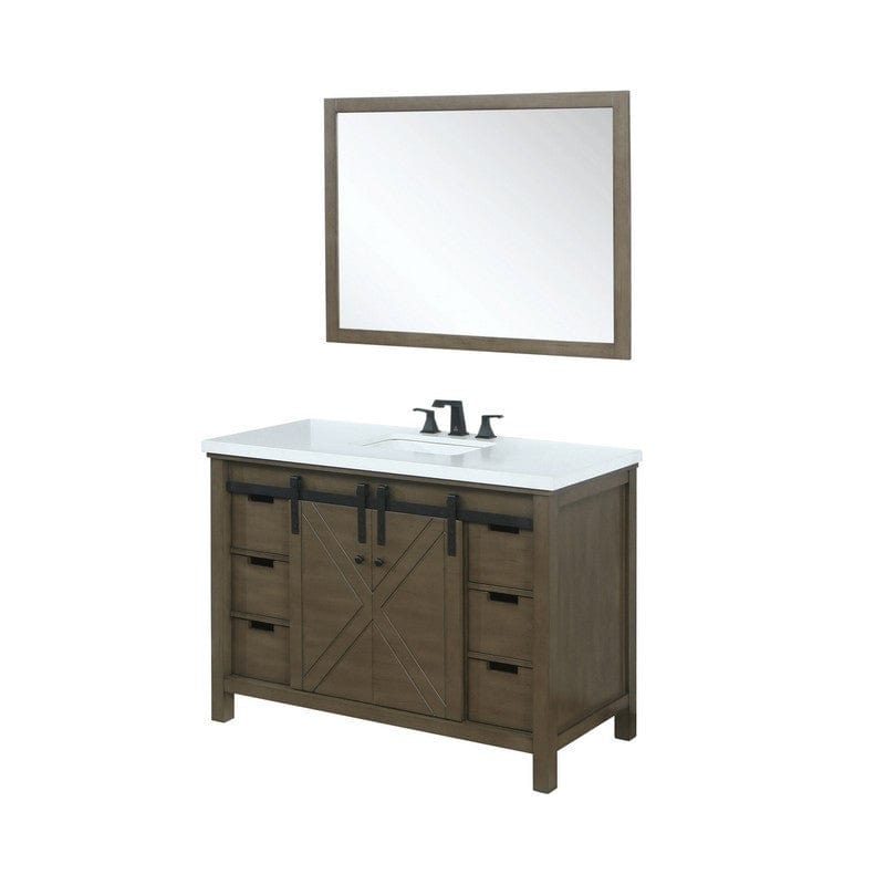 Marsyas Transitional Rustic Brown 48" Single Vanity Set | LM342248SKCSM44F