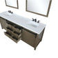 Marsyas Transitional Rustic Brown 80" Double Vanity Set | LM342280DKCSM30F
