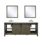 Marsyas Transitional Rustic Brown 80" Double Vanity Set | LM342280DKCSM30F