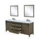 Marsyas Transitional Rustic Brown 84" Double Vanity Set | LM342284DKCSM34F