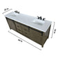 Marsyas Transitional Rustic Brown 84" Double Vanity Set | LM342284DKCSM34F