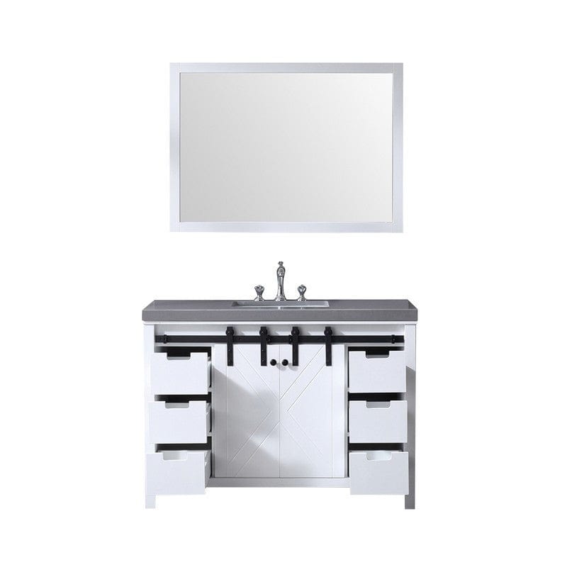 Marsyas Transitional White 48" Single Vanity Set | LM342248SAASM44F