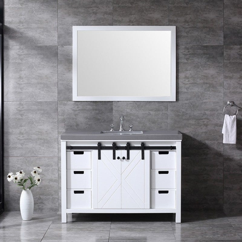 Marsyas Transitional White 48" Single Vanity Set | LM342248SAASM44F