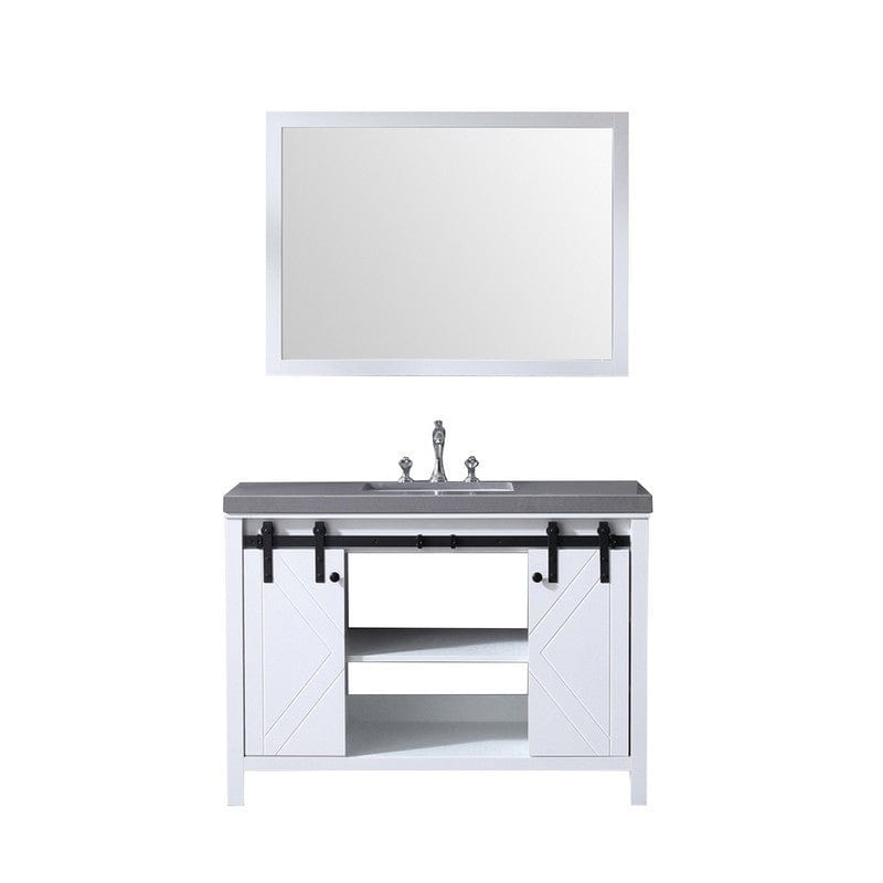 Marsyas Transitional White 48" Single Vanity Set | LM342248SAASM44F