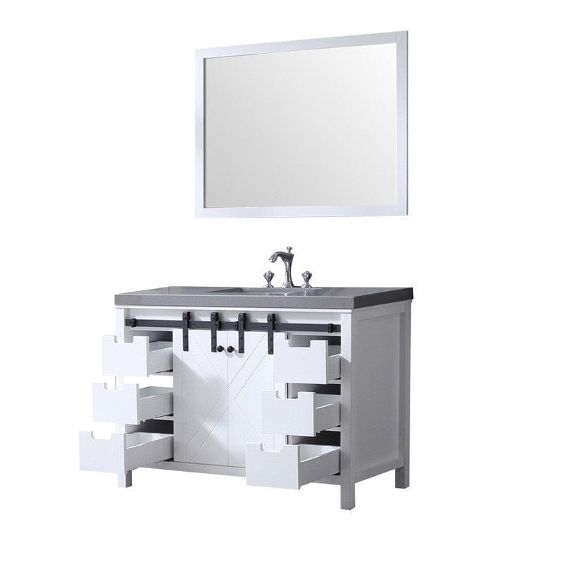 Marsyas Transitional White 48" Single Vanity Set | LM342248SAASM44F