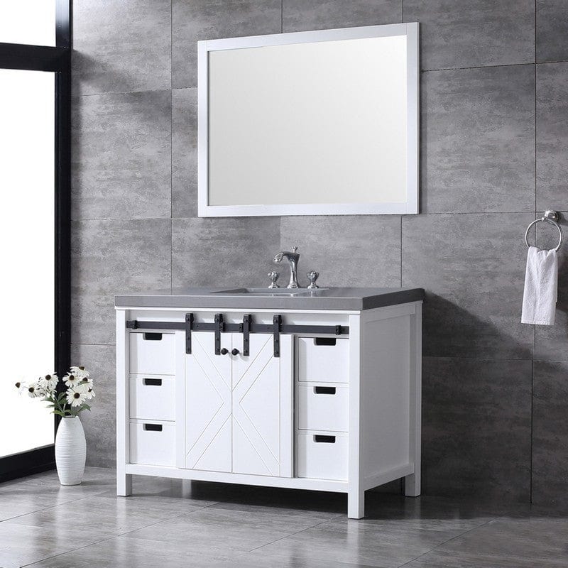 Marsyas Transitional White 48" Single Vanity Set | LM342248SAASM44F