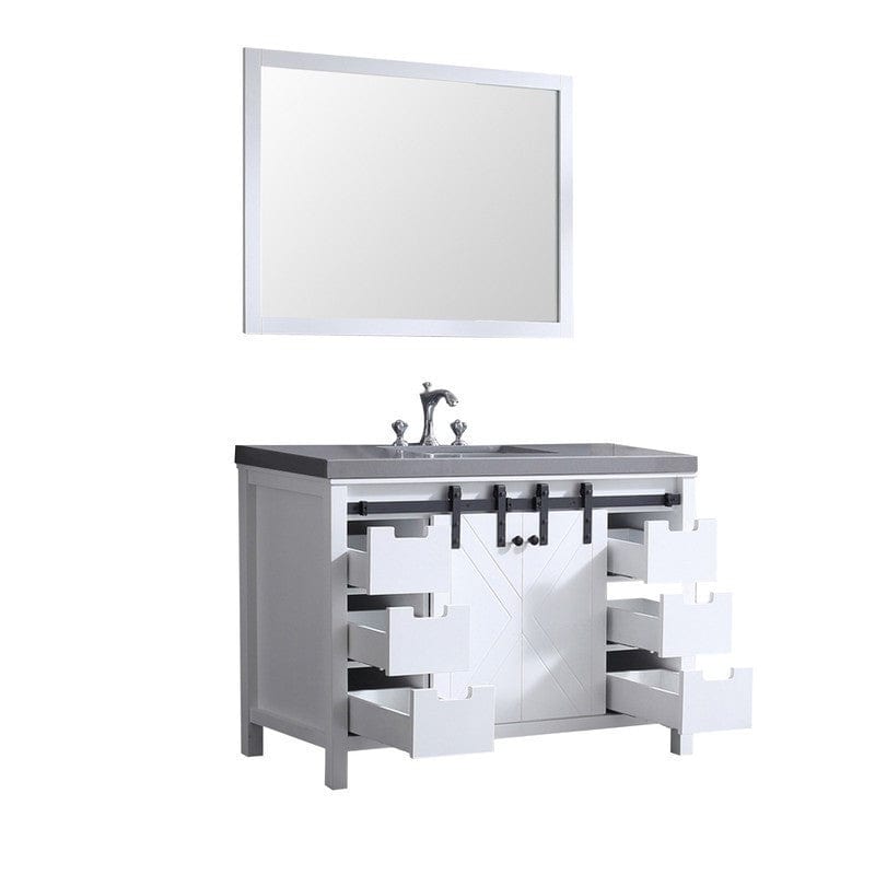 Marsyas Transitional White 48" Single Vanity Set | LM342248SAASM44F