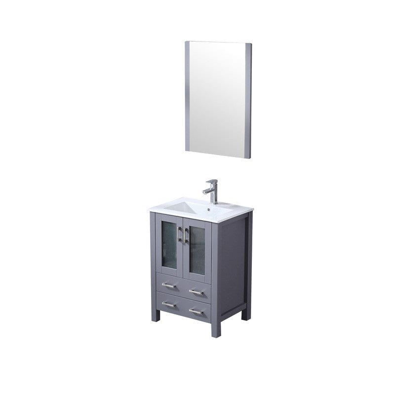 Volez Transitional Dark Grey 24" Single Vanity Set | LV341824SBESM22F