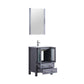 Volez Transitional Dark Grey 24" Single Vanity Set | LV341824SBESM22F