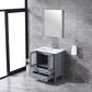 Volez Transitional Dark Grey 30" Single Vanity Set | LV341830SBESM28F