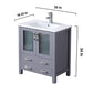 Volez Transitional Dark Grey 30" Single Vanity Set | LV341830SBESM28F