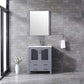 Volez Transitional Dark Grey 30" Single Vanity Set | LV341830SBESM28F