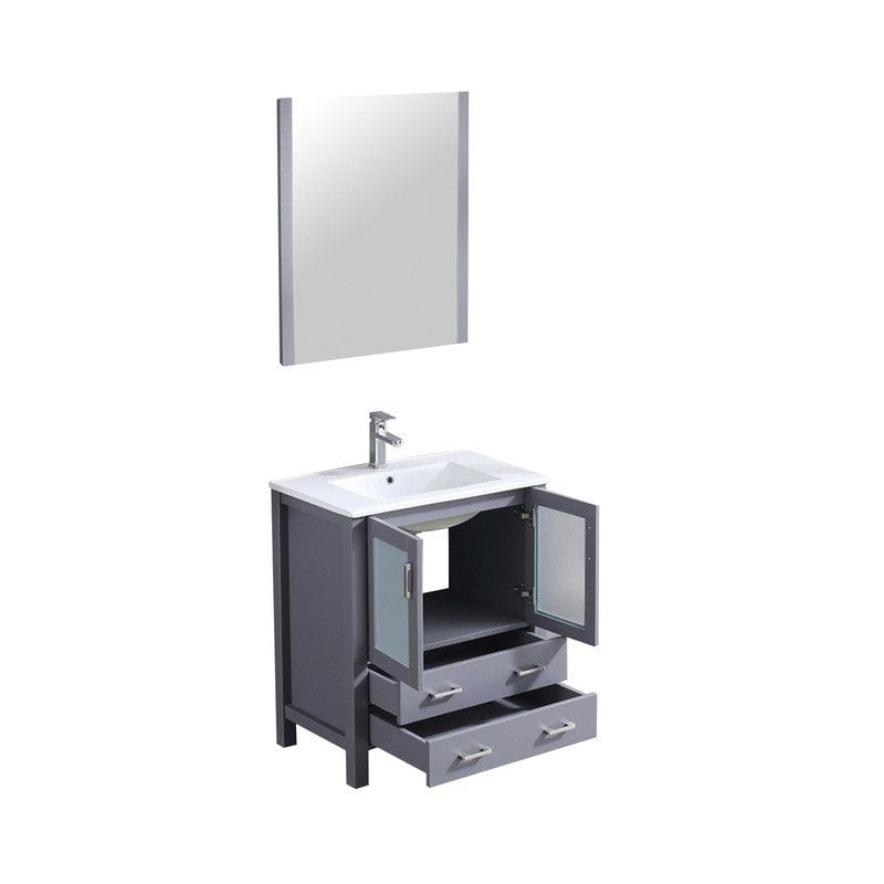 Volez Transitional Dark Grey 30" Single Vanity Set | LV341830SBESM28F