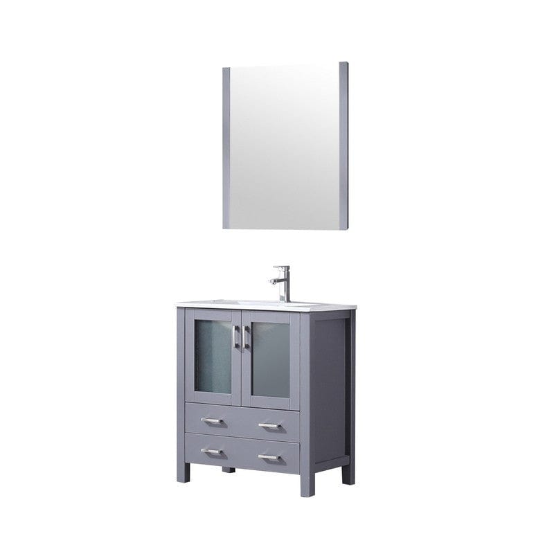 Volez Transitional Dark Grey 30" Single Vanity Set | LV341830SBESM28F