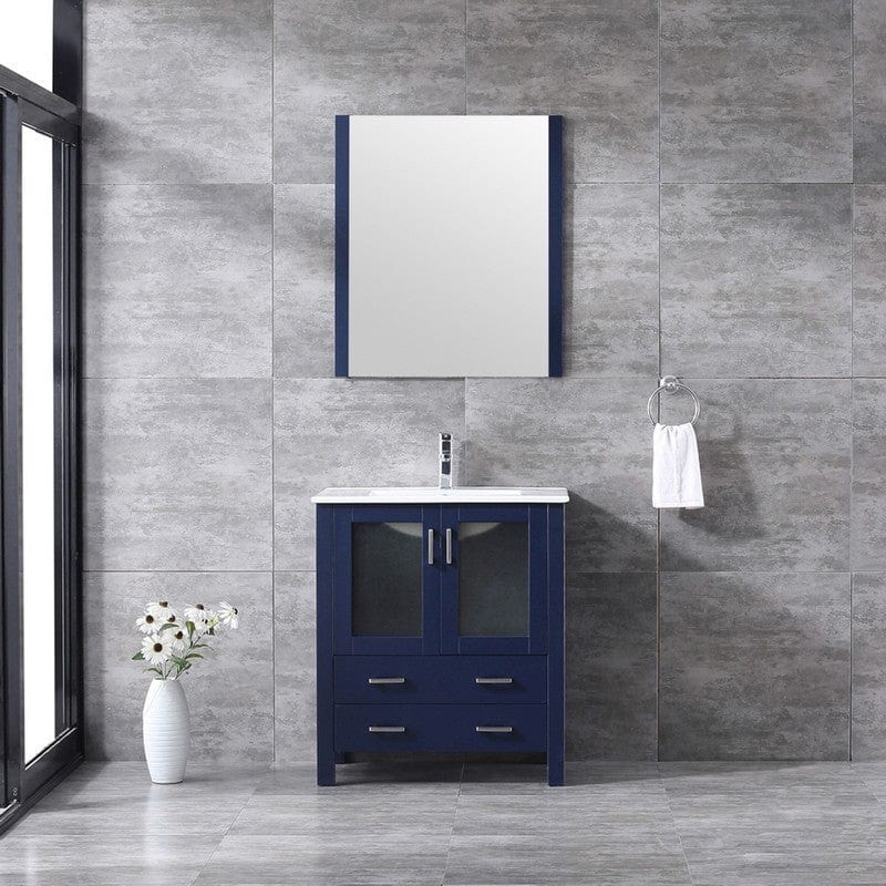 Volez Transitional Navy Blue 30" Single Vanity Set | LV341830SEESM28F