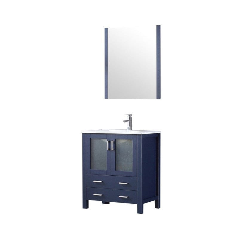 Volez Transitional Navy Blue 30" Single Vanity Set | LV341830SEESM28F