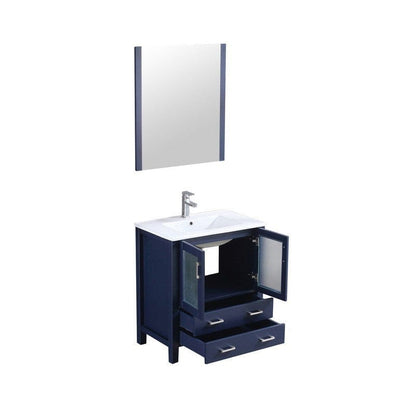 Volez Transitional Navy Blue 30" Single Vanity Set | LV341830SEESM28F